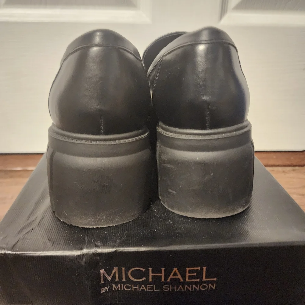 Michael Shannon Black Chain Platform Loafers - Picture 4 of 5